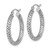 Image of 27.19mm 14K White Gold Mesh Hoop Earrings