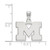 14K White Gold Michigan (University Of) Small Pendant by LogoArt (4W002UM)