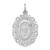 Image of 14K White Gold Miraculous Medal Solid Pendant