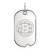 14K White Gold NHL Boston Bruins Small Dog Tag by LogoArt