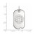 14K White Gold NHL Boston Bruins Small Dog Tag by LogoArt