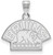 Image of 14K White Gold NHL Boston Bruins Small Pendant by LogoArt (4W039BRI)