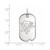 14K White Gold NHL Pittsburgh Penguins Small Dog Tag by LogoArt