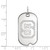 14K White Gold North Carolina State University Small Dog Tag by LogoArt