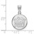 Image of 14K White Gold Northern Illinois University Medium Disc Pendant LogoArt 4W036NIU