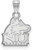 Image of 14K White Gold Northern Illinois University Small Pendant by LogoArt (4W002NIU)