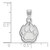 Image of 14K White Gold Northern Illinois University Small Pendant by LogoArt (4W022NIU) Image of 14K White Gold Northern Illinois University Small Pendant by LogoArt (4W022NIU)