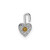 Image of 14K White Gold November Simulated Birthstone Heart Charm