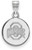 Image of 14K White Gold Ohio State University Small Disc Pendant by LogoArt (4W038OSU) Image of 14K White Gold Ohio State University Small Disc Pendant by LogoArt (4W038OSU)