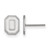 14K White Gold Ohio State University X-Small Post Earrings by LogoArt (4W051OSU)