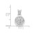 Image of 14K White Gold Our Lady Of Guadalupe Circle Pendant K6335