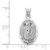 Image of 14K White Gold Our Lady Of Guadalupe Oval Pendant K6338