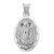 Image of 14K White Gold Our Lady Of Guadalupe Oval Pendant K6338