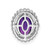 Image of 14K White Gold Oval Amethyst Chain Slide Pendant