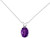 Image of 14K White Gold Oval Amethyst Pendant (Chain NOT included) P8018W-02
