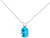 Image of 14K White Gold Oval Blue Topaz Pendant (Chain NOT included) P8018W-12