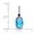 Image of 14K White Gold Oval Blue Topaz/Amethyst/Diamond Pendant