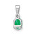 Image of 14K White Gold Oval Emerald & Diamond Pendant PM7185-EM-001-WA