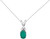 Image of 14K White Gold Oval Emerald Pendant with Diamonds (Chain NOT included) P6024W-05