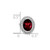 Image of 14K White Gold Oval Garnet Chain Slide Pendant