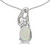 Image of 14k White Gold Oval Opal And Diamond Pendant (Chain NOT included) (CM-P2590XW-10) Image of 14k White Gold Oval Opal And Diamond Pendant (Chain NOT included) (CM-P2590XW-10)
