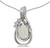 Image of 14k White Gold Oval Opal And Diamond Teardrop Pendant (Chain NOT included)