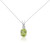 Image of 14K White Gold Oval Peridot & Diamond Pendant (Chain NOT included) P8021W-08