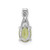 Image of 14K White Gold Oval Peridot & Diamond Pendant PM4235-PE-003-WA