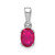Image of 14K White Gold Oval Ruby & Diamond Pendant PM7185-RU-001-WA
