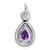 Image of 14K White Gold Pear Amethyst & Diamond Pendant PM7055-AM-002-WA