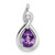 Image of 14K White Gold Pear Amethyst & Diamond Pendant PM7055-AM-002-WA