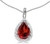 Image of 14k White Gold Pear Garnet Pendant (Chain NOT included)
