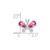 Image of 14K White Gold Pink Tourmaline & Diamond Butterfly Chain Slide Pendant