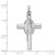 Image of 14K White Gold Polished & Satin Hollow Cross Pendant