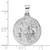 Image of 14K White Gold Polished & Satin Hollow Jesus Face Disc Pendant XR1893