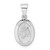 Image of 14K White Gold Polished & Satin Hollow Oval St Anthony Medal Pendant