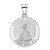 Image of 14K White Gold Polished & Satin Hollow St Nicholas Medal Pendant