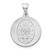 Image of 14K White Gold Polished & Satin Miraculous Medal Pendant XR1271