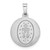 Image of 14K White Gold Polished & Satin Miraculous Medal Pendant XR1272