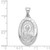 Image of 14K White Gold Polished & Satin Sacred Heart Of Jesus Medal Pendant