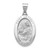 Image of 14K White Gold Polished & Satin St. Anthony Medal Pendant XR1292