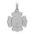 Image of 14K White Gold Polished & Satin St. Florian Badge Pendant
