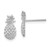 Image of 14K White Gold Polished & Textured Pineapple Post Earrings
