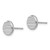 Image of 8.48mm 14K White Gold Polished & Textured Small Disc Stud Post Earrings