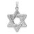 Image of 14K White Gold Polished & Textured Solid Star of David Pendant