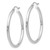 Image of 35mm 14K White Gold Polished 2.5mm Lightweight Tube Hoop Earrings T837L