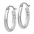 Image of 10mm 14K White Gold Polished 2.75mm Oval Tube Hoop Earrings TF113