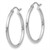 Image of 25mm 14K White Gold Polished 2mm Lightweight Hoop Earrings T827L