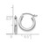 Image of 13mm 14K White Gold Polished 2mm Lightweight Tube Hoop Earrings T830L