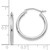 Image of 20mm 14K White Gold Polished 2mm Tube Hoop Earrings T828